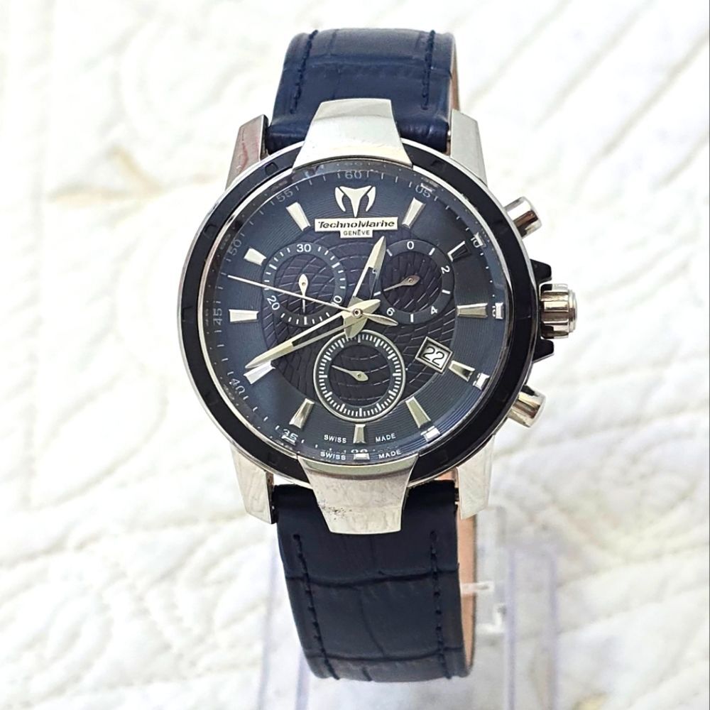 EUC Technomarine UF6 Chronograph Women's Sports Casual Watch Swiss Quartz 609010